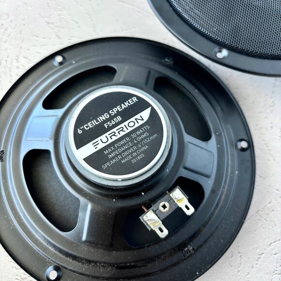 FURRION Ceiling Speaker - 6" - 6 Inch - FS65B - Pair of 2 Speakers - Black - Picture 1 of 2